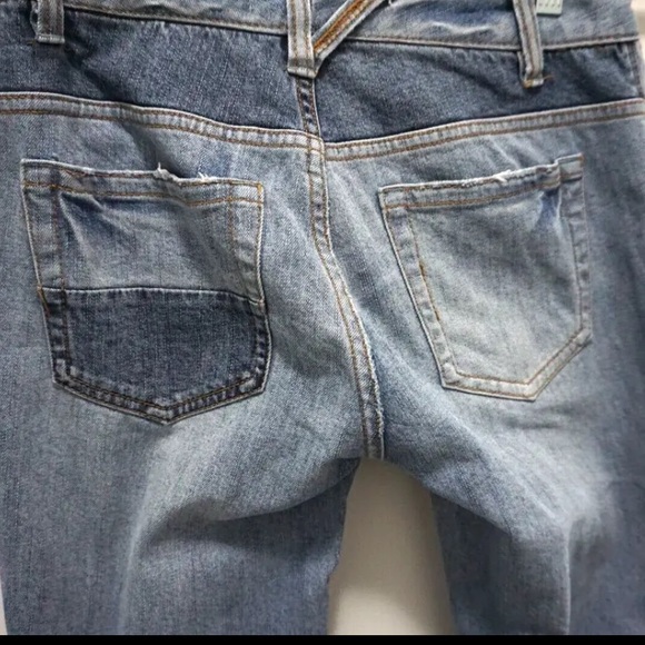 Free People Patchwork Jeans Relaxed Skinny Mom Boyfriend Mid-Rise 26 - Picture 6 of 8